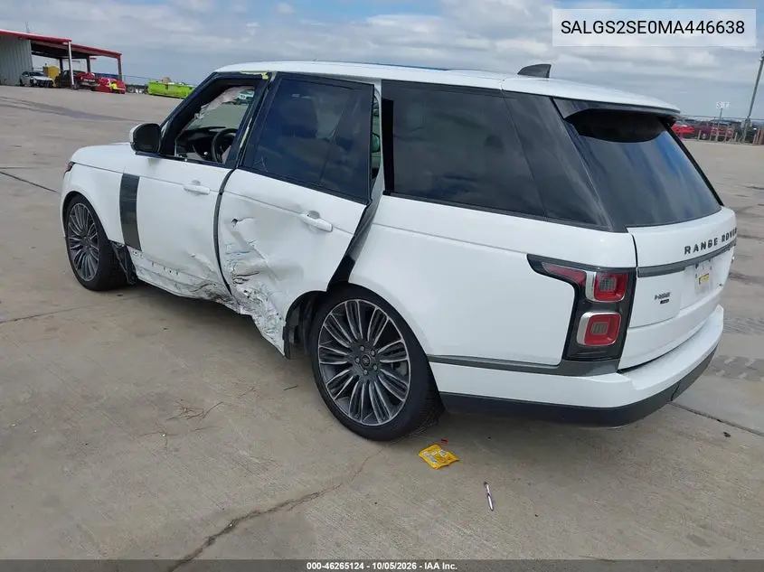 2021 LAND ROVER RANGE ROVER VIN SALGS2SE0MA446638 — фото 3