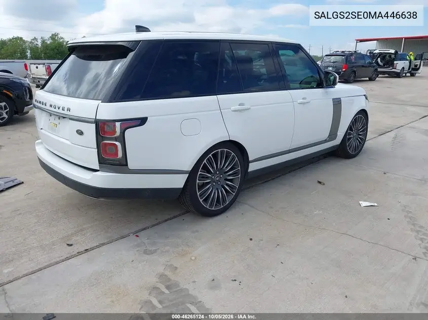2021 LAND ROVER RANGE ROVER VIN SALGS2SE0MA446638 — фото 4