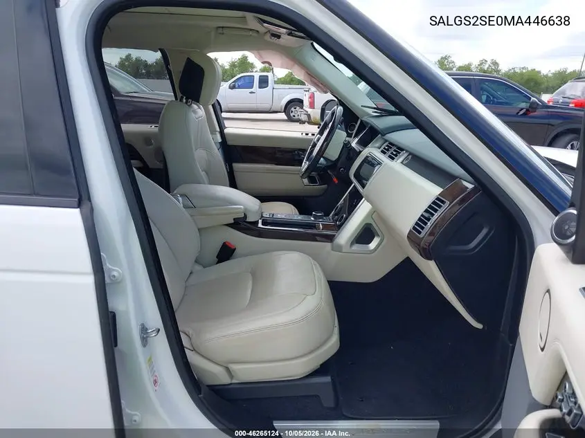 2021 LAND ROVER RANGE ROVER VIN SALGS2SE0MA446638 — фото 5