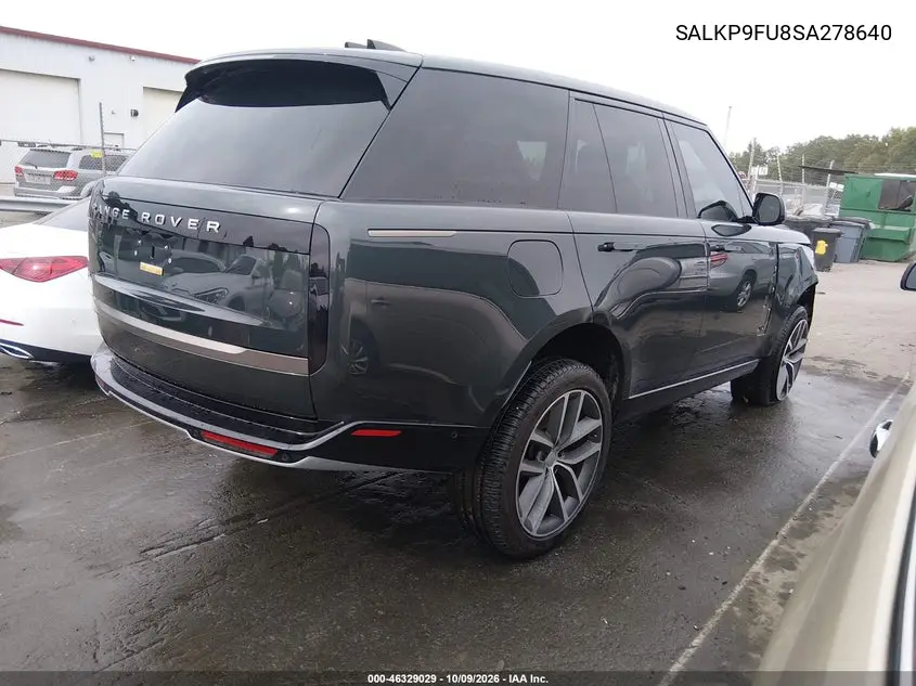 2025 LAND ROVER RANGE ROVER VIN SALKP9FU8SA278640 — фото 4