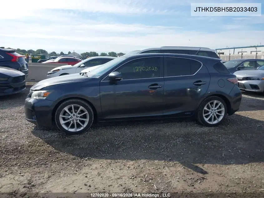2011 LEXUS CT VIN JTHKD5BH5B2033403 — фото 13