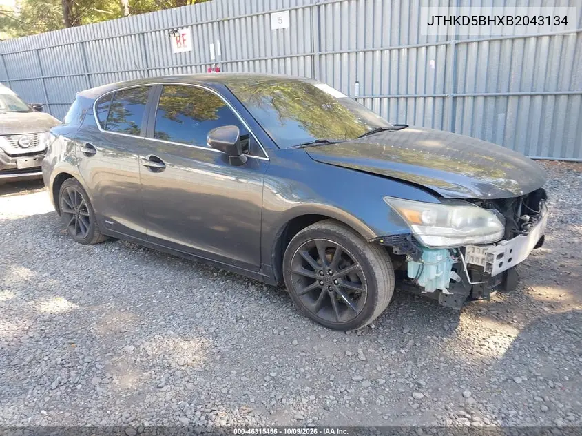 LEXUS CT 2011, VIN JTHKD5BHXB2043134