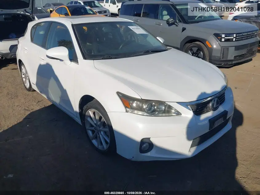 LEXUS CT 2011, VIN JTHKD5BH1B2041028