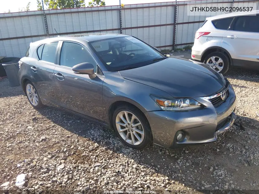 LEXUS CT 2012, VIN JTHKD5BH9C2096537