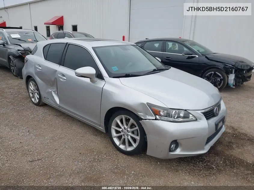 LEXUS CT 2013, VIN JTHKD5BH5D2160767
