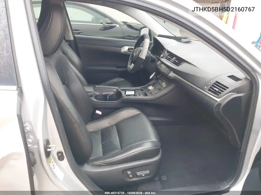 2013 LEXUS CT VIN JTHKD5BH5D2160767 — фото 5