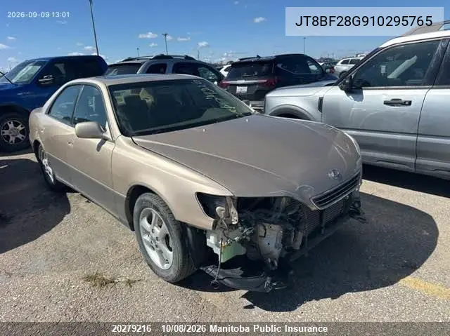 LEXUS ES 2001, VIN JT8BF28G910295765