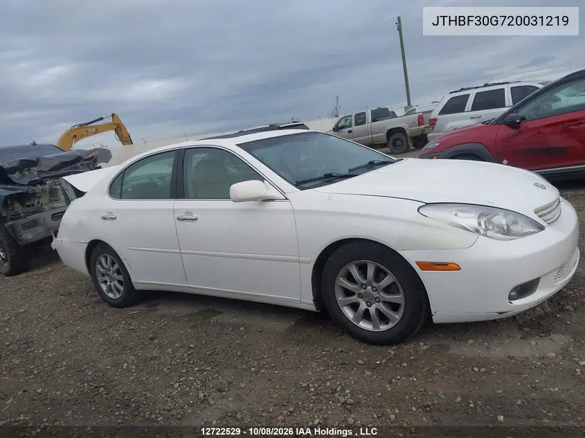 2002 LEXUS ES VIN JTHBF30G720031219 — фото 13