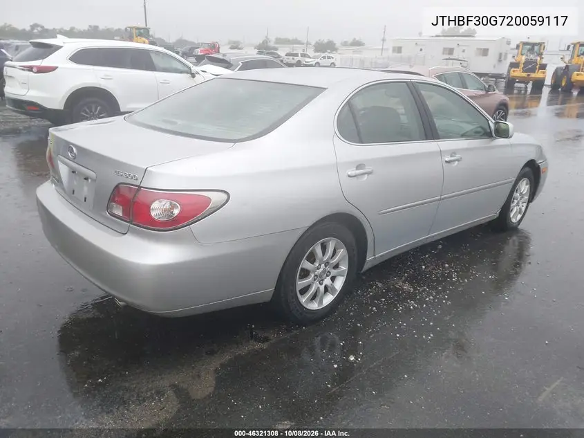 2002 LEXUS ES VIN JTHBF30G720059117 — фото 4