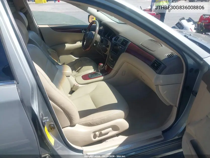 2003 LEXUS ES VIN JTHBF30G836008806 — фото 5