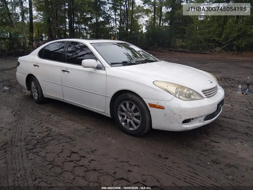 LEXUS ES 2004, VIN JTHBA30G745054195