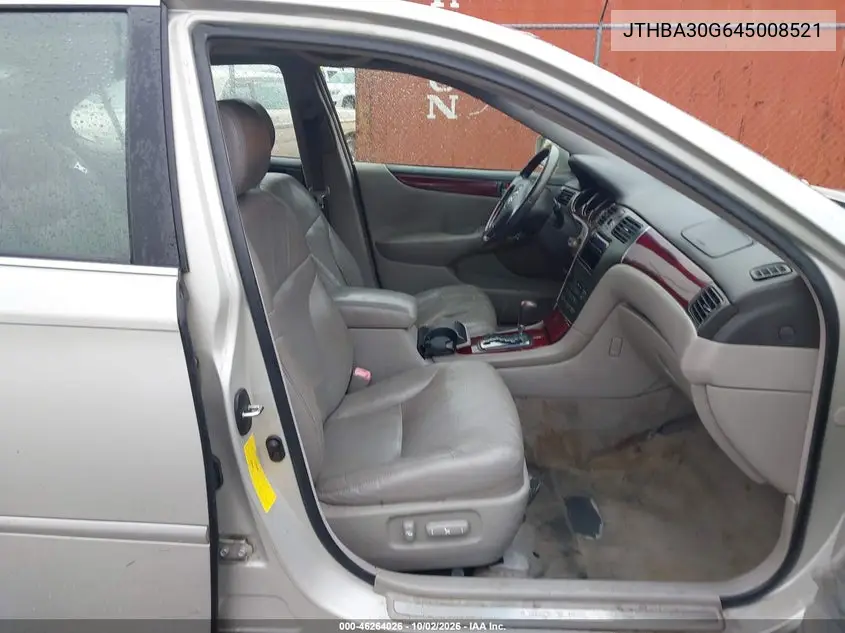 2004 LEXUS ES VIN JTHBA30G645008521 — фото 5