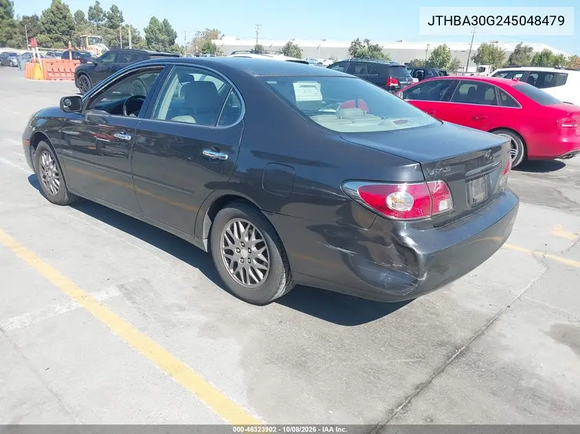 2004 LEXUS ES VIN JTHBA30G245048479 — фото 3