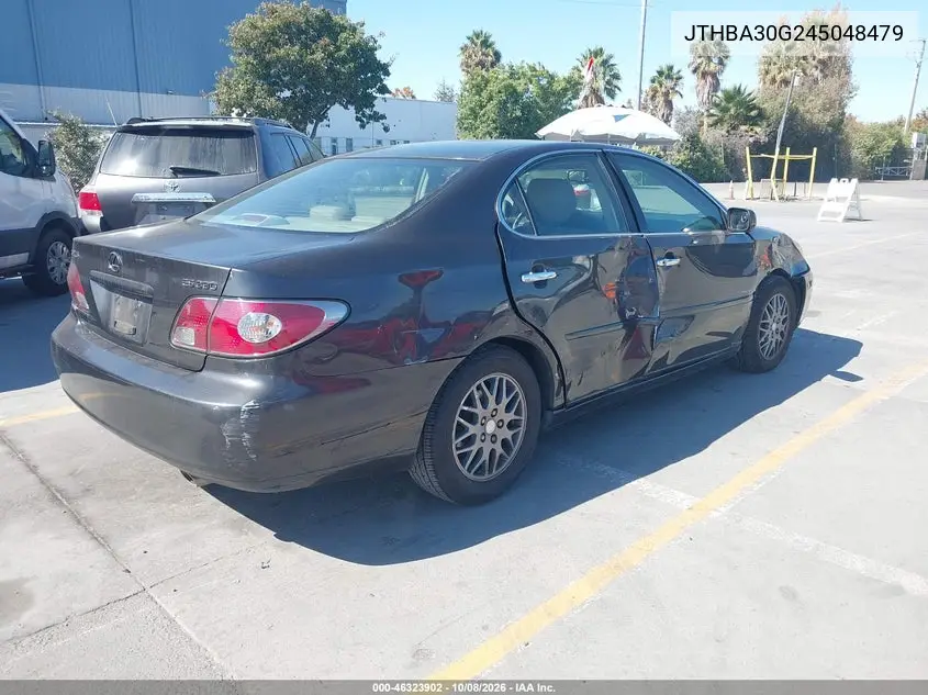 2004 LEXUS ES VIN JTHBA30G245048479 — фото 4