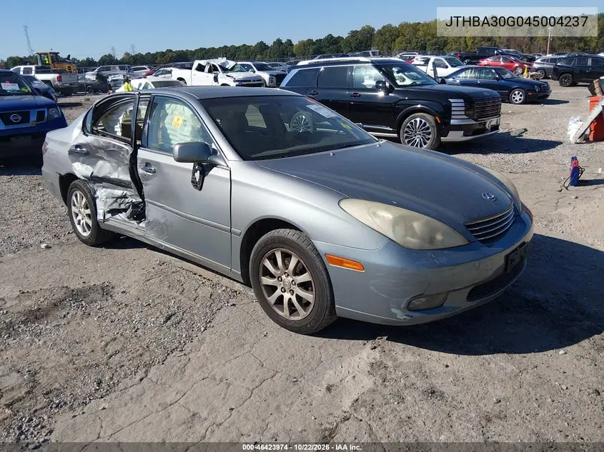 LEXUS ES 2004, VIN JTHBA30G045004237