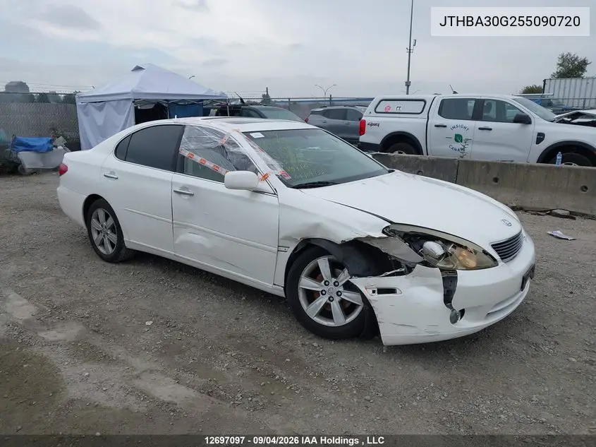 LEXUS ES 2005, VIN JTHBA30G255090720