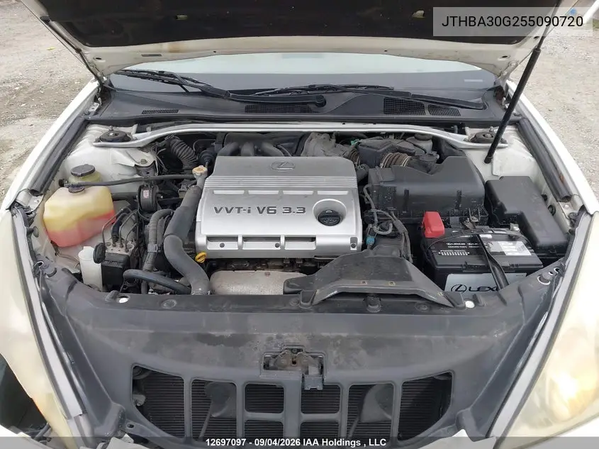 2005 LEXUS ES VIN JTHBA30G255090720 — фото 10