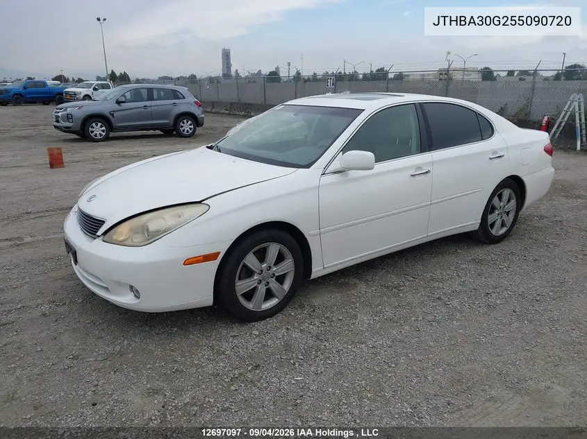 2005 LEXUS ES VIN JTHBA30G255090720 — фото 2
