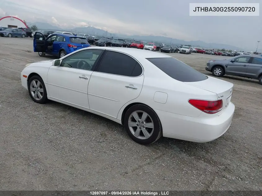 2005 LEXUS ES VIN JTHBA30G255090720 — фото 3