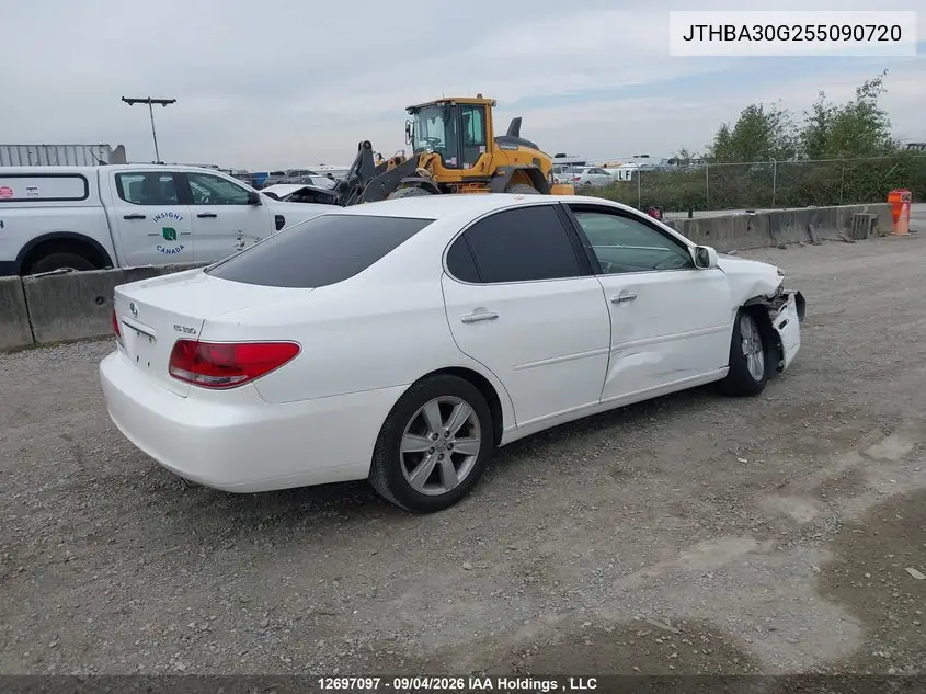 2005 LEXUS ES VIN JTHBA30G255090720 — фото 4