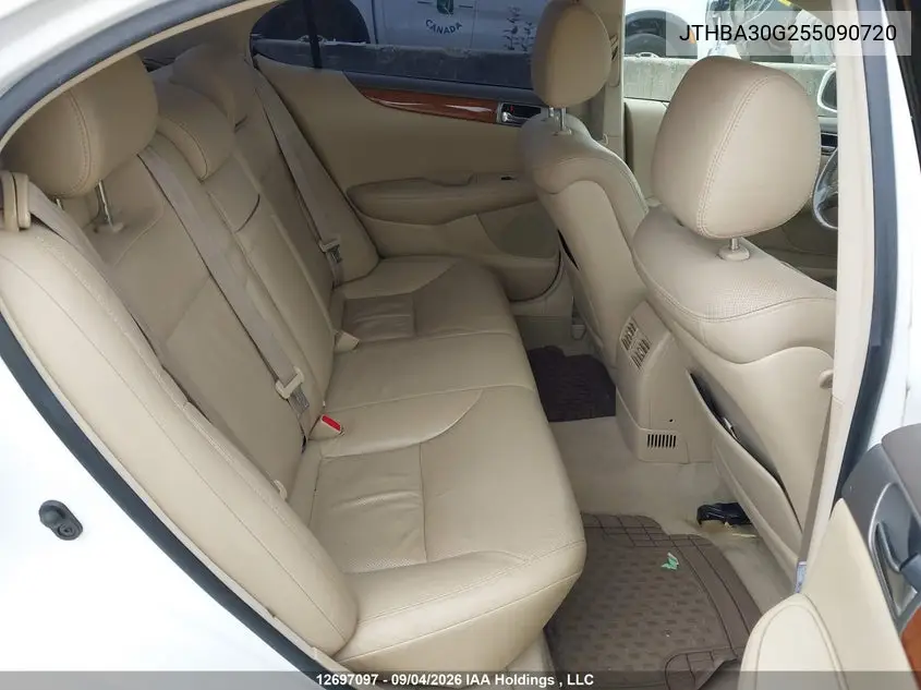 2005 LEXUS ES VIN JTHBA30G255090720 — фото 8