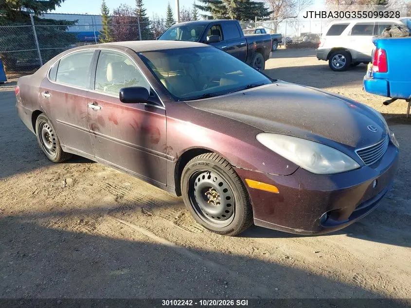 LEXUS ES 2005, VIN JTHBA30G355099328