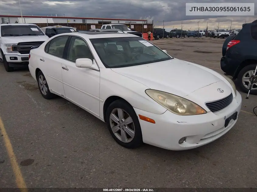 LEXUS ES 2005, VIN JTHBA30G955061635