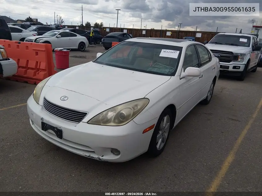 2005 LEXUS ES VIN JTHBA30G955061635 — фото 2