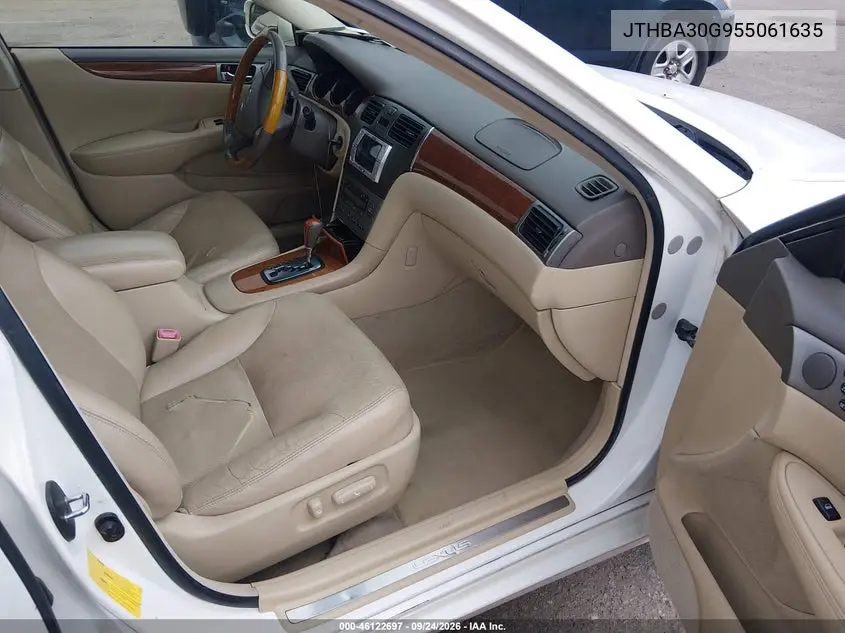 2005 LEXUS ES VIN JTHBA30G955061635 — фото 5