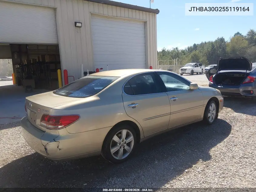 2005 LEXUS ES VIN JTHBA30G255119164 — фото 4