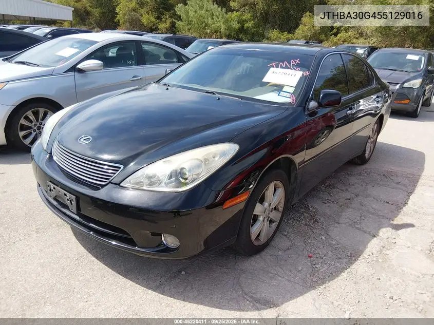 2005 LEXUS ES VIN JTHBA30G455129016 — фото 2