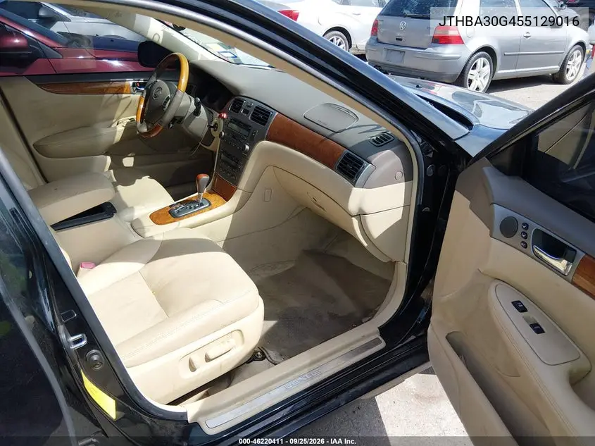 2005 LEXUS ES VIN JTHBA30G455129016 — фото 5