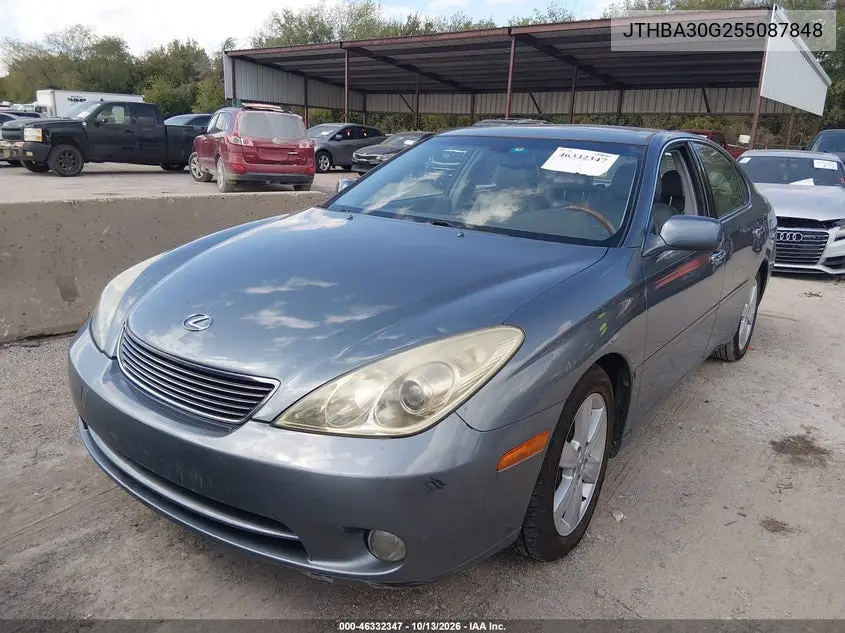 2005 LEXUS ES VIN JTHBA30G255087848 — фото 2