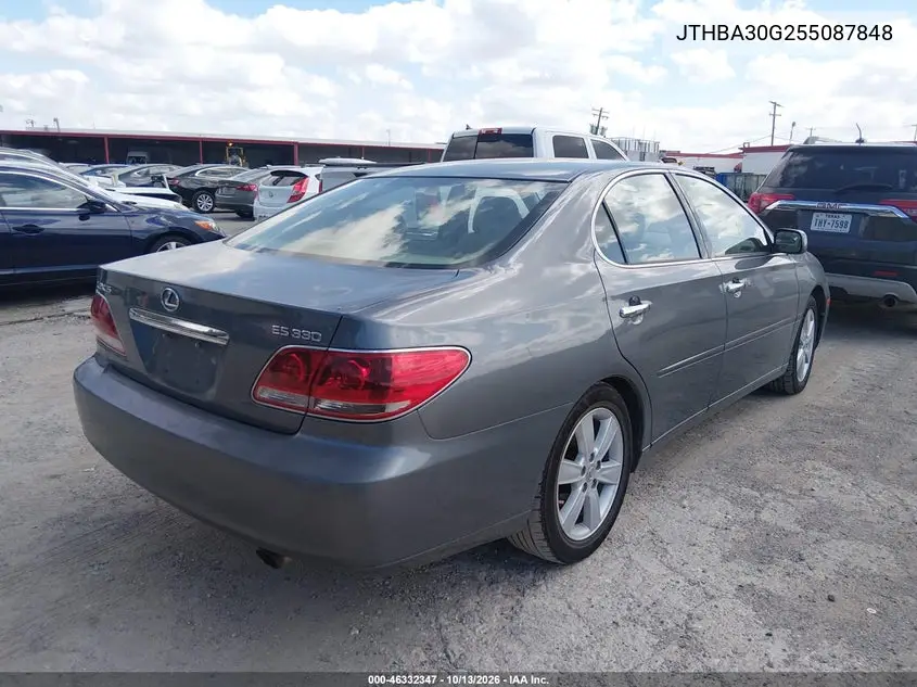 2005 LEXUS ES VIN JTHBA30G255087848 — фото 4