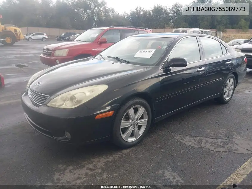2005 LEXUS ES VIN JTHBA30G755089773 — фото 2