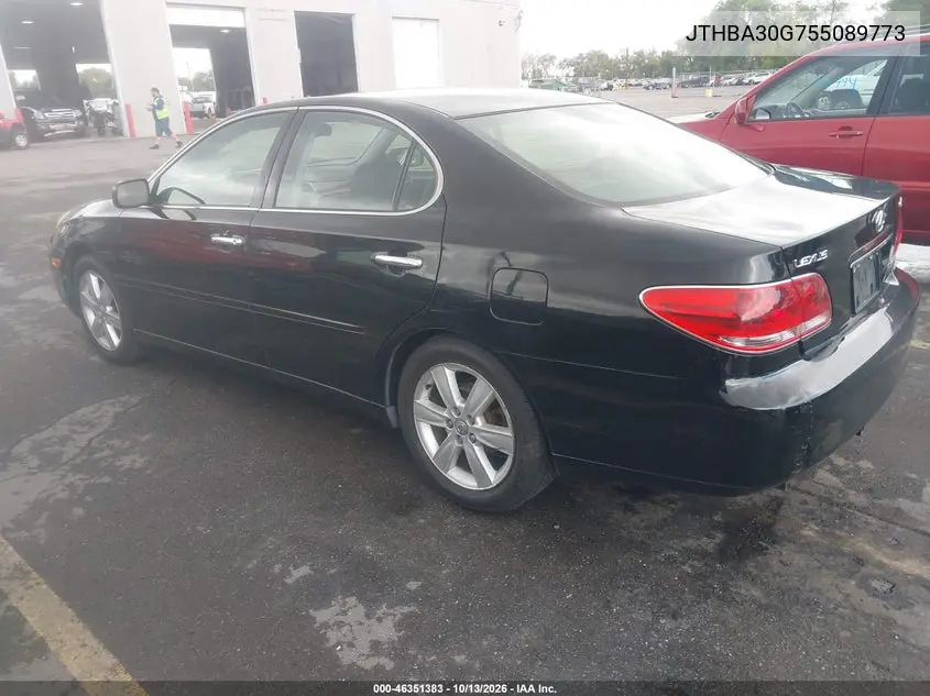 2005 LEXUS ES VIN JTHBA30G755089773 — фото 3