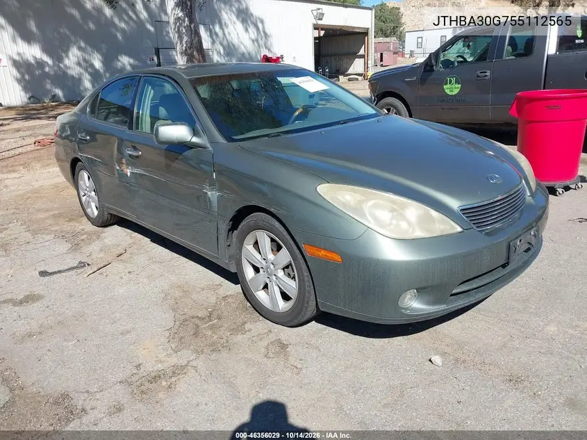 LEXUS ES 2005, VIN JTHBA30G755112565