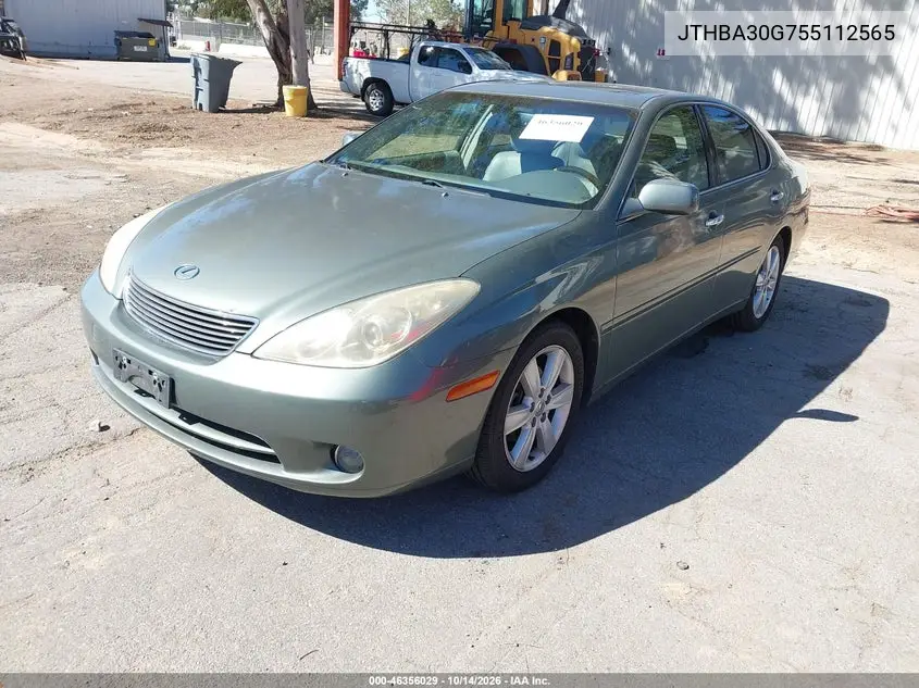 2005 LEXUS ES VIN JTHBA30G755112565 — фото 2
