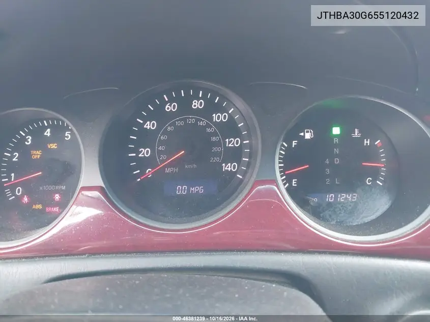 2005 LEXUS ES VIN JTHBA30G655120432 — фото 7