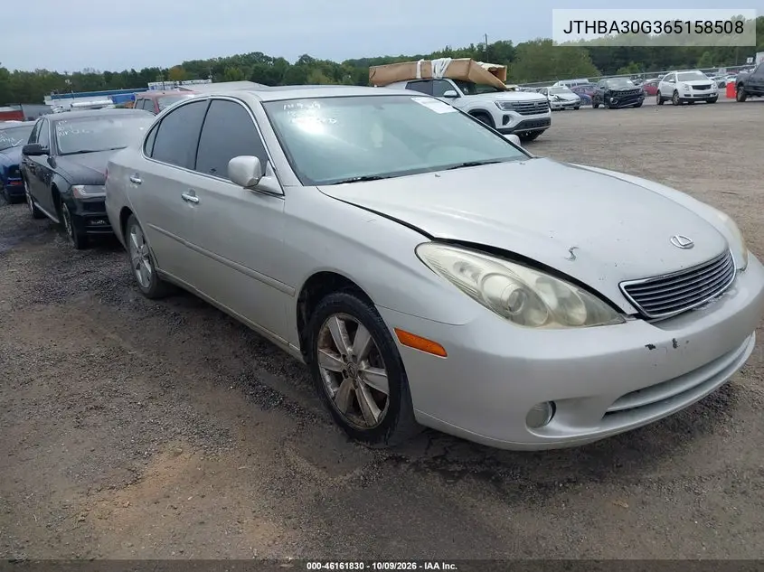 LEXUS ES 2006, VIN JTHBA30G365158508