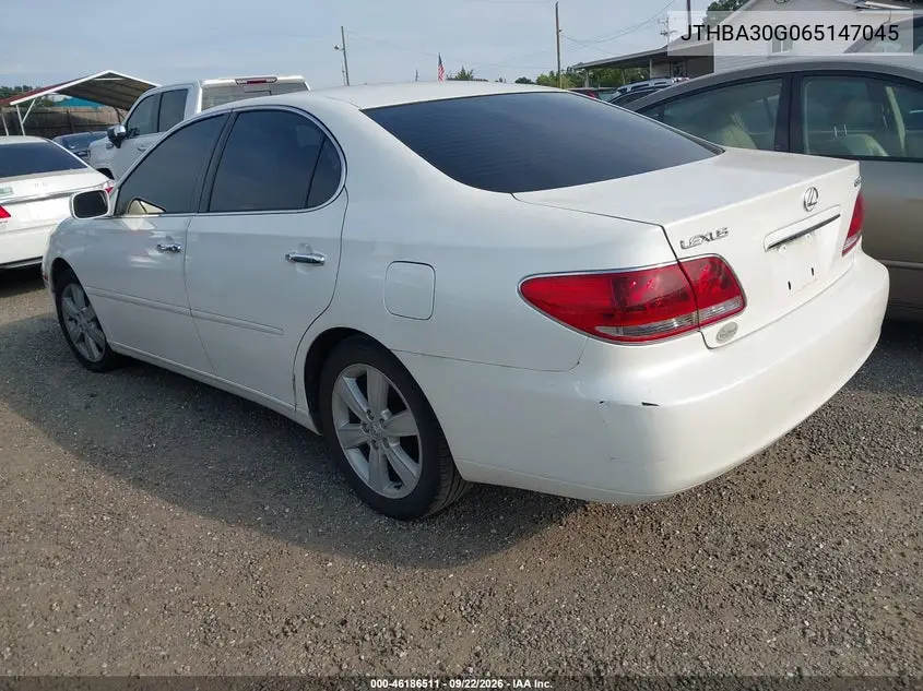 2006 LEXUS ES VIN JTHBA30G065147045 — фото 3