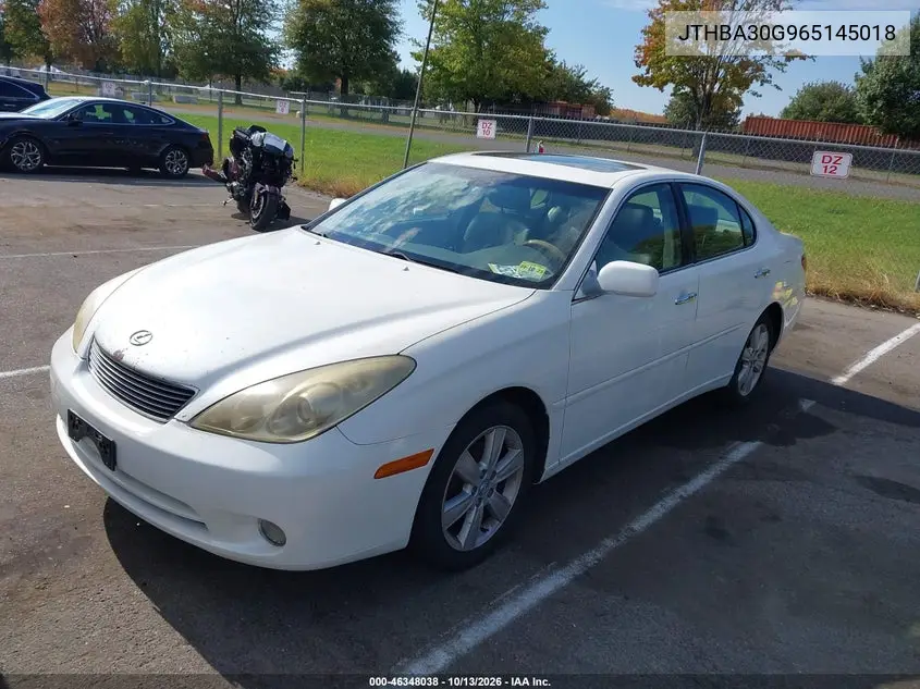 2006 LEXUS ES VIN JTHBA30G965145018 — фото 2