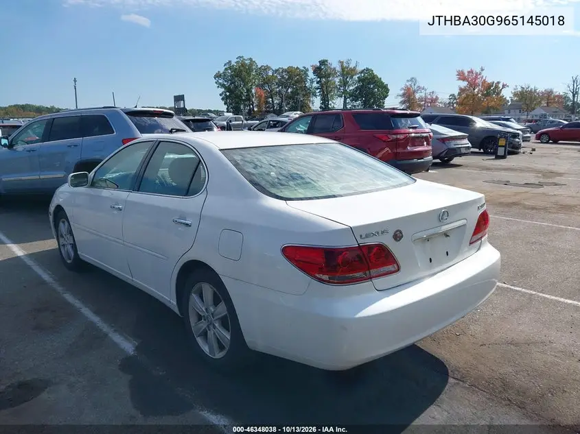 2006 LEXUS ES VIN JTHBA30G965145018 — фото 3