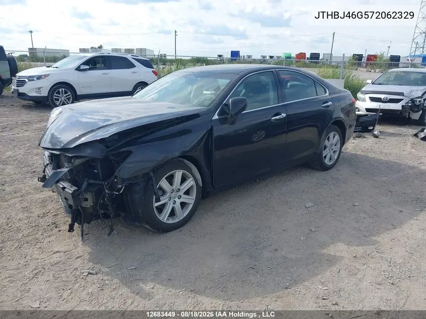 2007 LEXUS ES VIN JTHBJ46G572062329 — фото 2