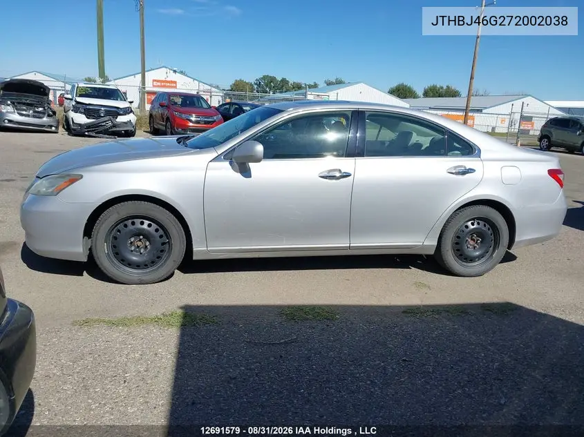 2007 LEXUS ES VIN JTHBJ46G272002038 — фото 13
