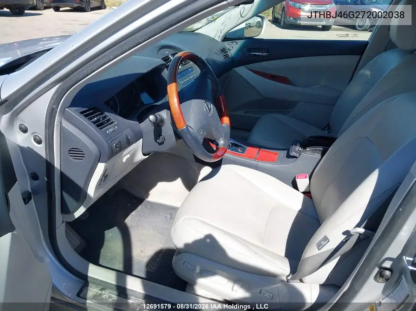 2007 LEXUS ES VIN JTHBJ46G272002038 — фото 5