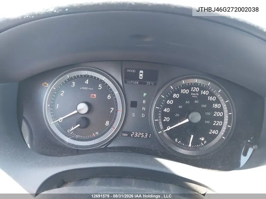 2007 LEXUS ES VIN JTHBJ46G272002038 — фото 7
