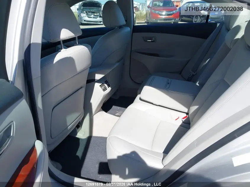 2007 LEXUS ES VIN JTHBJ46G272002038 — фото 8