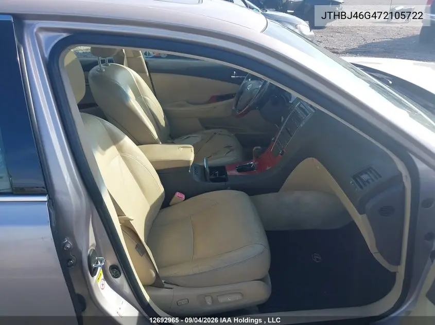 2007 LEXUS ES VIN JTHBJ46G472105722 — фото 5