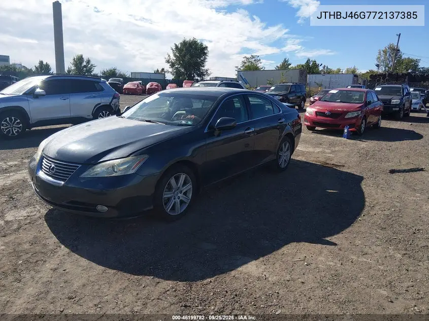 2007 LEXUS ES VIN JTHBJ46G772137385 — фото 2
